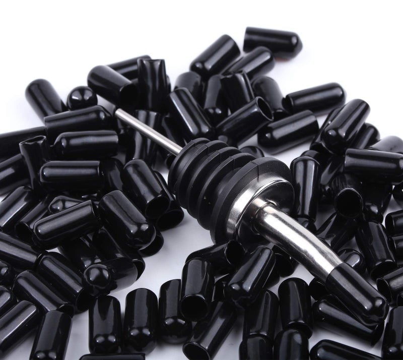 LEGERM 100 Pcs Pourers Dust Covers Olive Oil Liquor Bottle Pour Spout Cover Rubber Caps (Not Include the Spout) - Image 5